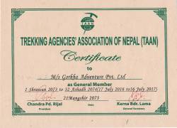Certificate of TAAN  &raquo; Click to zoom ->